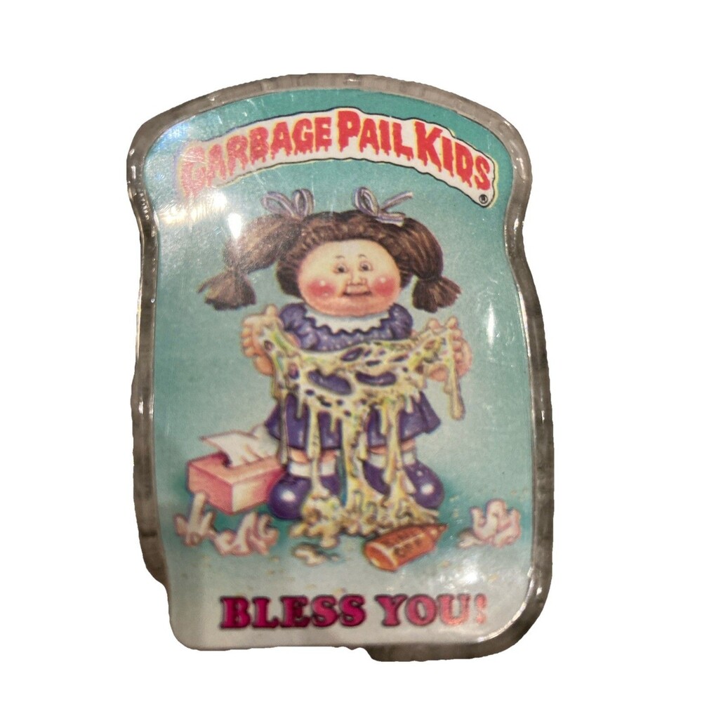 Vintage 1986 Collectible Garbage Pail Kids Pin - Bless You!
